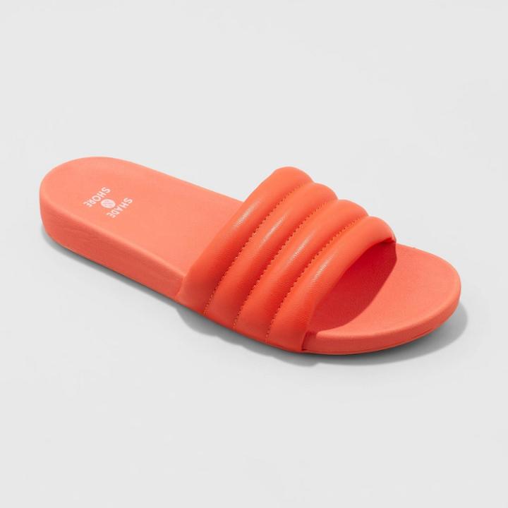 Women's Kendra Solid Slide Sandals - Shade & Shore Rust