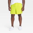 Men's Big & Tall Stretch Woven Shorts 7 - All In Motion Lime