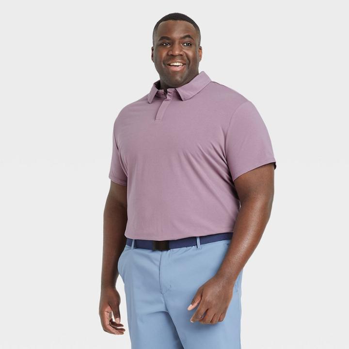 Men's Big & Tall Supima Cotton Polo Shirt - All In Motion Lilac Purple