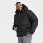 Men's Big & Tall Short Puffer Jacket - All In Motion Black