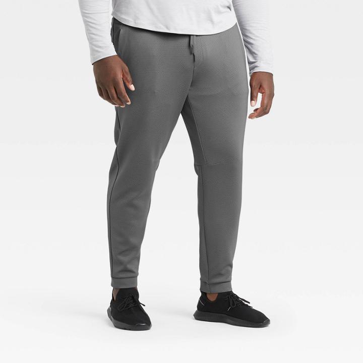 Men's Textured Fleece Premium Pants - All In Motion Gray S, Men's,