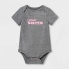 Baby Girls' 'sister' Short Sleeve Bodysuit - Cat & Jack Gray