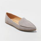 Women's Micah Wide Width Pointed Toe Closed Loafers - A New Day Gray 9 W,