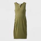 Maternity Sleeveless Rib T-shirt Dress - Isabel Maternity By Ingrid & Isabel Olive Tree Xs, Women's, Green Tree