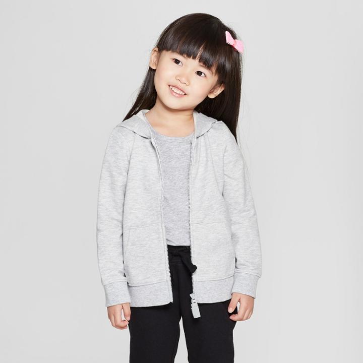 Toddler Girls' Hoodie Sweatshirt - Cat & Jack Gray