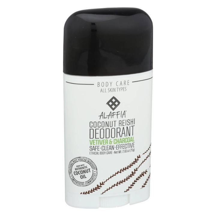 Alaffia Vetiver & Charcoal Coconut Reishi Deodorant - 2.65oz, Adult Unisex