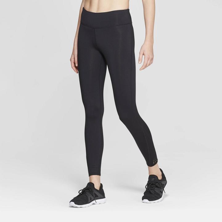 Target Women's Performance Mid-rise 7/8 Laser Cut Leggings - Joylab Black