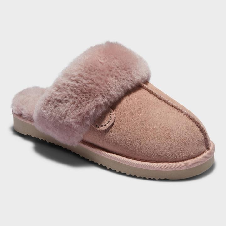 Women's Dluxe By Dearfoams Kimberly Genuine Shearling Scuff Slippers -