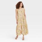 Women's Sleeveless Dress - Who What Wear Cream Floral