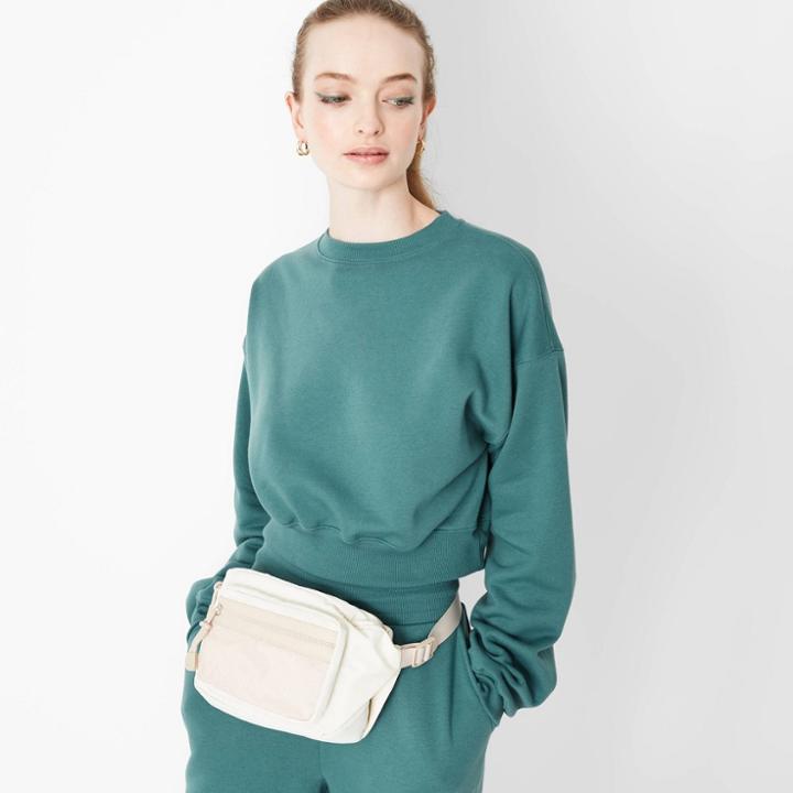 Women's Cropped Sweatshirt - Wild Fable Teal