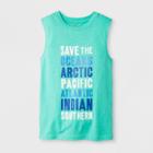 Boys' Ocean Print Tank Top - Cat & Jack Green