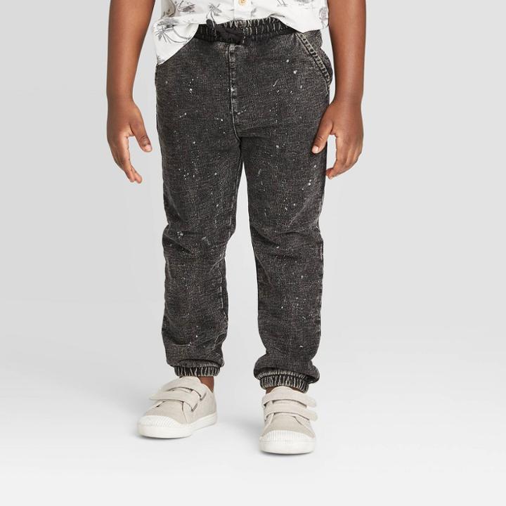 Toddler Boys' Splatter Jogger Pants - Art Class Black 12m, Toddler Boy's