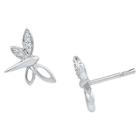 Target 1/20 Ct. T.w. Round Diamond Prong Set Butterfly Earring In Sterling Silver (ij-i2-i3), Girl's, White