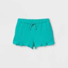 Toddler Girls' Ruffle Pull-on Shorts - Cat & Jack Turquoise