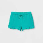 Toddler Girls' Ruffle Pull-on Shorts - Cat & Jack Turquoise