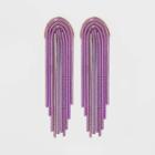 Sugarfix By Baublebar Chain Fringe Statement Earrings - Pink