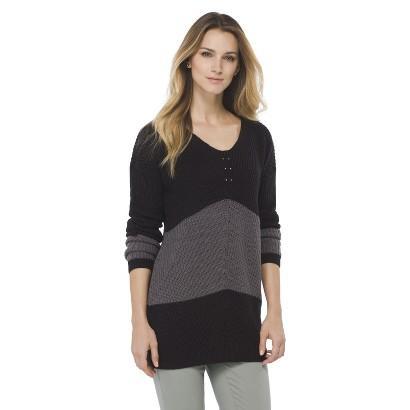 Mossimo Long Sleeve Oversized Sweater Black/gray