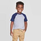 Petitetoddler Boys' Short Sleeve Baseball T-shirt - Cat & Jack Navy/gray 2t, Toddler Boy's, Blue