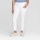 Women's Plus Size Mid-rise Skinny Jeans - Universal Thread White