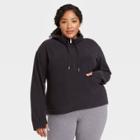 Women's Plus Size Microfleece Pullover Sweatshirt - All In Motion Black