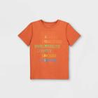 Boys' Adaptive Printed Short Sleeve Graphic T-shirt - Cat & Jack Orange Brown/russet