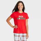 Women's Holiday Feliz Navidad Matching Family Pajama T-shirt - Wondershop Red