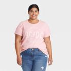Women's Ac/dc Plus Size High Voltage Short Sleeve Graphic T-shirt - Pink