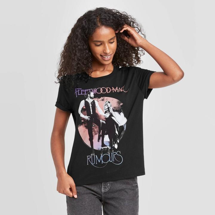Live Nation Women's Fleetwoodmac Rumor Short Sleeve Graphic T-shirt - Black