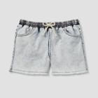 Girls' Denim Beach Shorts - Art Class Light Blue Denim