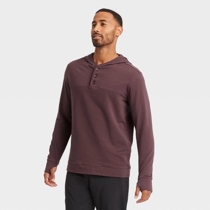 Men's Supima Fleece Sweatshirt - All In Motion Berry Purple
