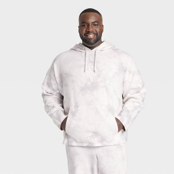 Men's Big & Tall French Terry Hooded Sweatshirt - All In Motion Cream