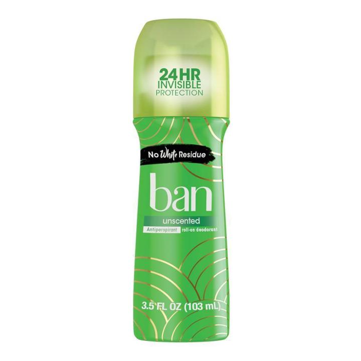 Ban Roll-on Unscented Antiperspirant & Deodorant