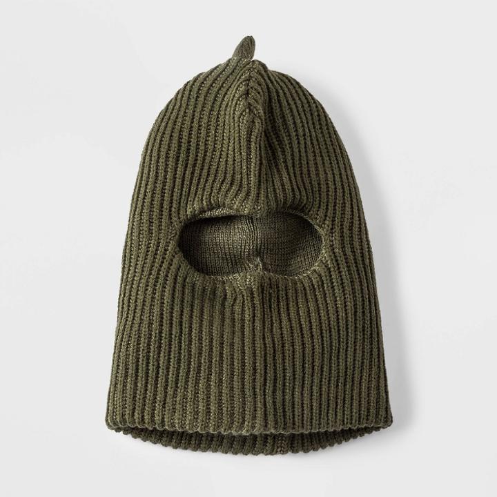 Boys' Dino Balaclava Hat - Cat & Jack Olive, Green