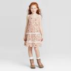 Girls' Crochet Floral Dress - Art Class Pink S, Girl's,
