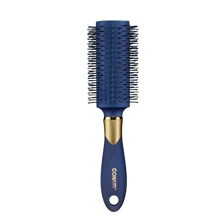 Conair Velvet Touch Large V Bristle Nylon Round Brush-navy, Blue