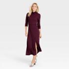Women's Long Sleeve Dress - Who What Wear Burgundy