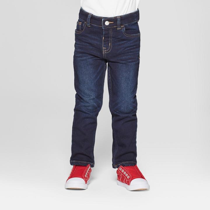 Toddler Boys' Skinny Jeans - Cat & Jack Dark Vintage Blue