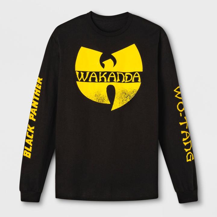Men's Short Sleeve Marvel Black Panther Crew T-shirt - Black