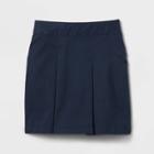 Girls' Pleated Twill Uniform Skorts - Cat & Jack Blue