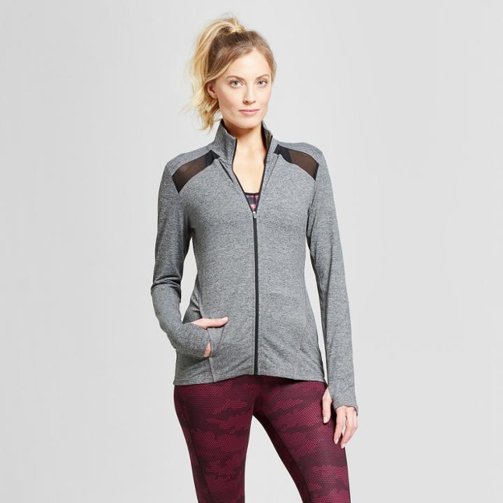 Women's Track Jacket - C9 Champion Dark Heather Gray