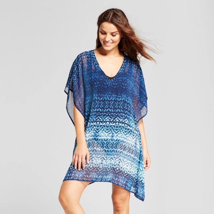 Women's Chiffon Kaftan Cover Up - Merona Navy Print