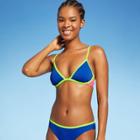 Juniors' Colorblock Underwire Bikini Top - Xhilaration Multi Neons Xs, Blue/green/tan