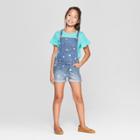 Plus Size Girls' Shortalls - Cat & Jack Denim Blue