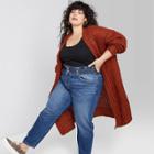 Women's Plus Size Long Sleeve Open Cardigan Sweater - Wild Fable Bronze Wave 1x, Women's, Size: