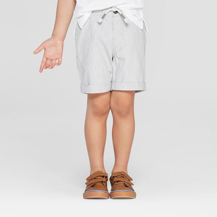 Toddler Boys' Novelty Texture Chino Shorts - Cat & Jack Gray