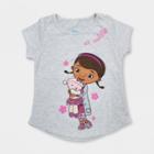 Toddler Girls' Doc Mcstuffins Short Sleeve Graphic T-shirt - Gray