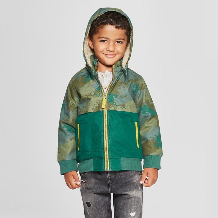 Genuine Kids From Oshkosh Toddler Boys' Color Black Jacket - Green