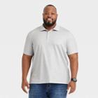 Men's Big & Tall Short Sleeve Performance Polo Shirt - Goodfellow & Co Heather Gray