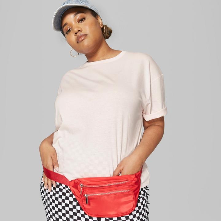 Women's Plus Size Short Sleeve Boxy T-shirt - Wild Fable Washed Pink