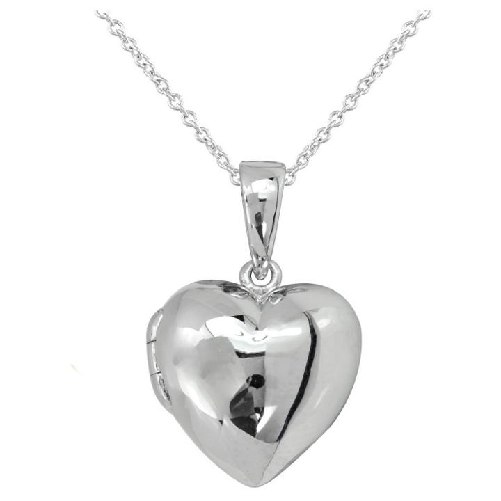 Target Heart Locket Pendant - Silver, Women's